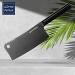 GIORNO FELICE Black Label Stainless Steel Chinese Cleaver GF-CCB Lightweight Non-Stick Kitchen Knife with Fish Scaler Blade